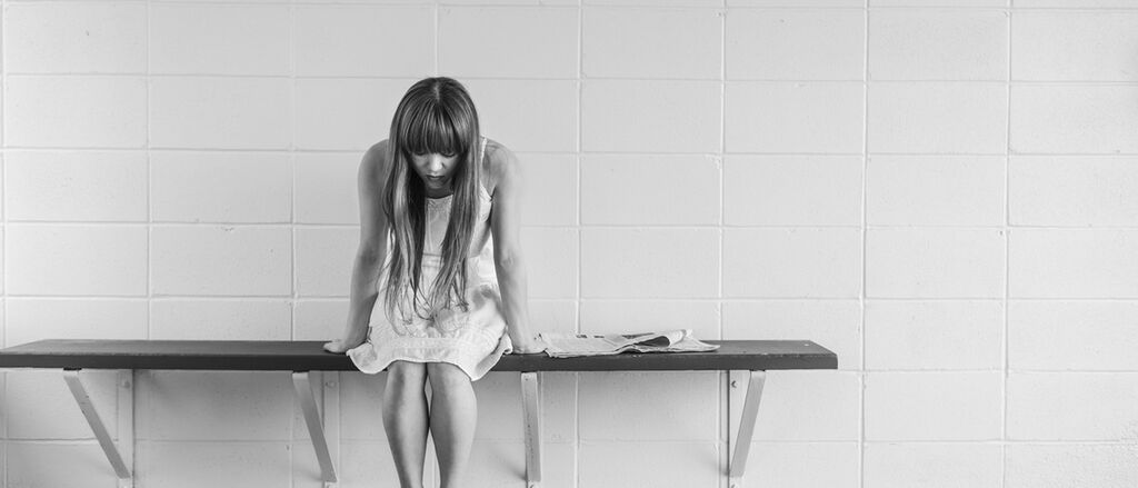 Black and white woman girl sitting